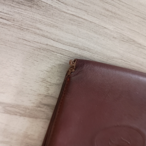 Authentic Vintage CARTIER Burgundy Red Leather Bifold Mens Wallet - Picture 2 of 12